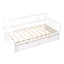 Lit de jour simple avec deux tiroirs - Bois massif fabriqué pour la durabilité et le style Des solutions de rangement blanches qui répondent à vos besoins en matière d'espace