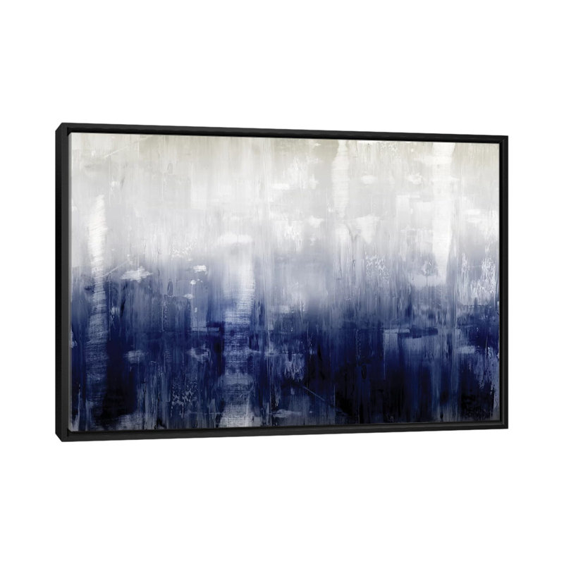 «Textural», impression sur toile, H 18 po x l 26 po x P 1,5 po, Toile avec cadre noir, Pas de tapis