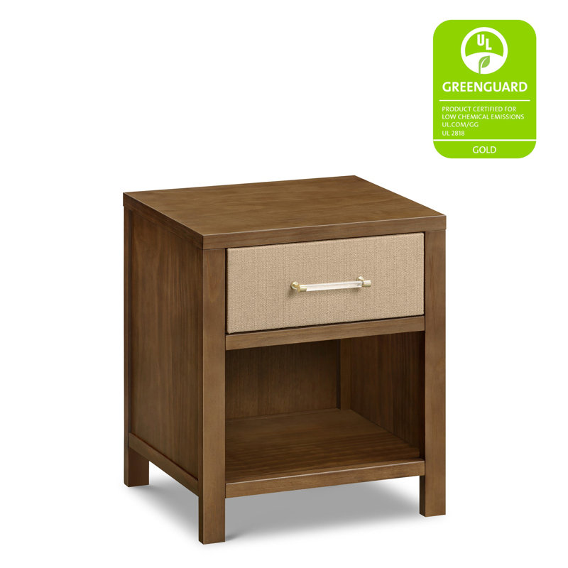 Eloise Assembled Nightstand, Natural Walnut