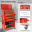 Coffre à outils roulant à 8 tiroirs, armoire de rangement à outils verrouillable et détachable 2 en 1 avec roulettes et tiroirs, organisateur d'outils robuste pour garage et atelier, rouge