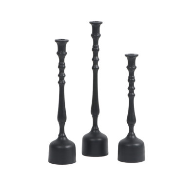 Candle Holder Black H 18.1" & Dia 3.5"