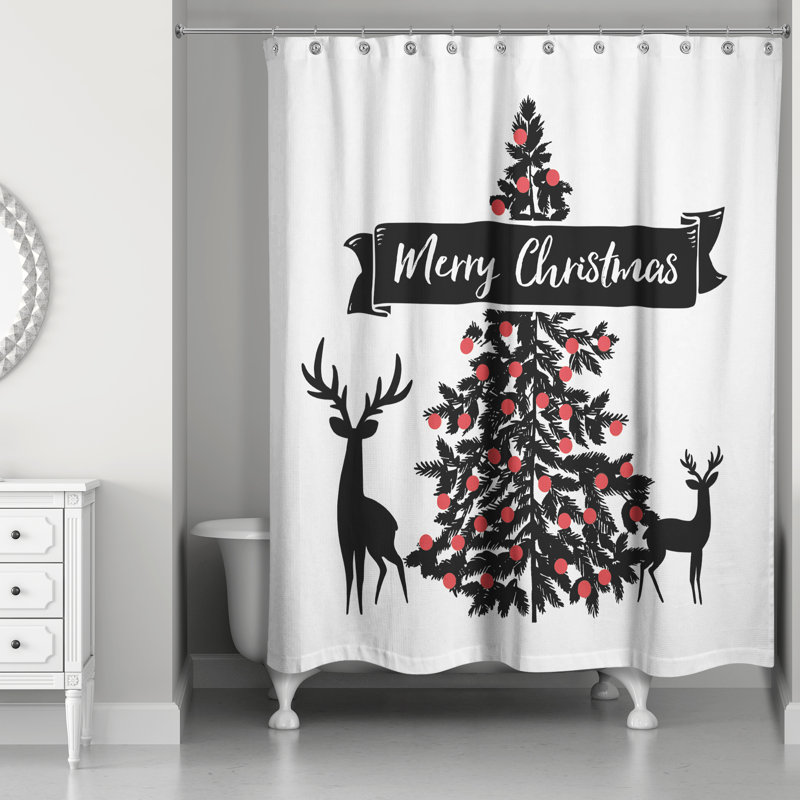 Rideau de douche simple moody merry christmas Daviston