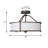 Semi Flush Mount 18 Inch 3 Light Close To Ceiling Light With Fabric Shade And Glass Diffuser, Drum-200315265