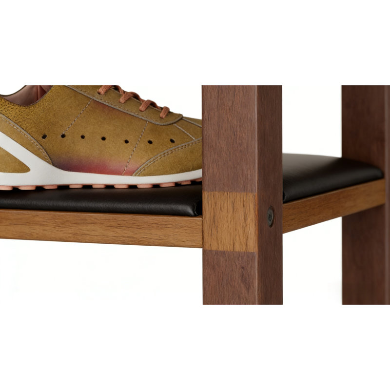 Premium Wooden Shoe Cabinet For Home, 18.2” H x 39.4” W x 11.8” D