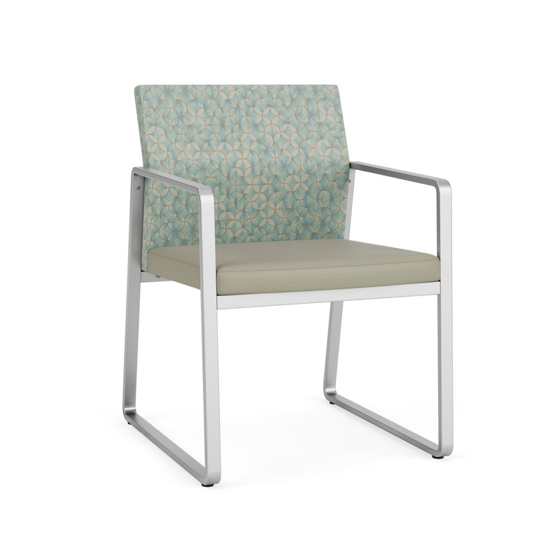 Chaise d'invité Gansett, Argent, Back-Kaleidoscope Foam/Seat-Sentry Watchtower
