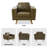 39.3'' Wide Upholstered Loveseat With Solid Wood Legs-718318077