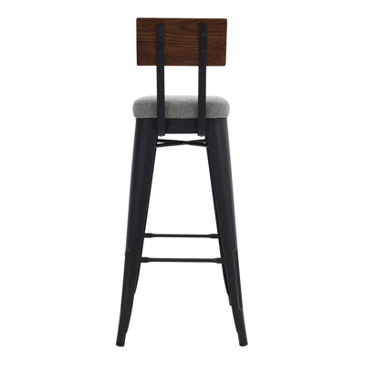 Thornaby Upholstered Counter Stool with Metal Frame
