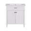 Meuble-lavabo de 30 pouces avec lavabo en céramique, porte à fermeture en douceur et tablettes réglables