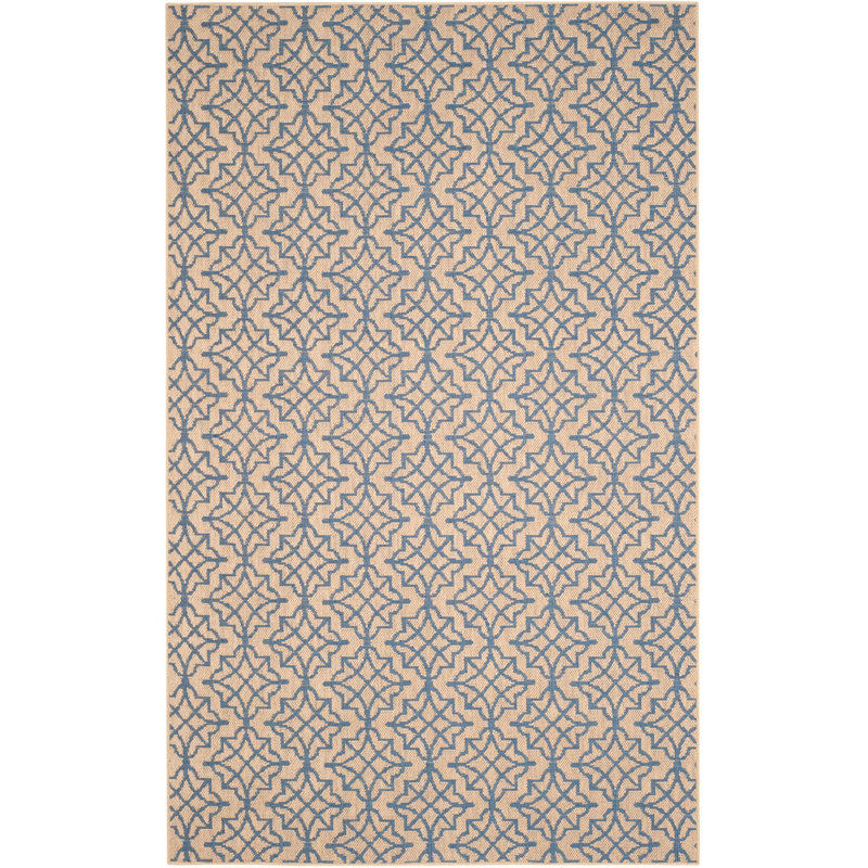 Tapis brun / bleu en jute tissé à la main Andressa, Rectangle 3 pi x 5 pi
