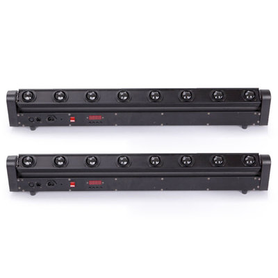 2-Pack 100W RGBW Moving Head Stage Lights, Sound Activated LED Party & Disco Lights