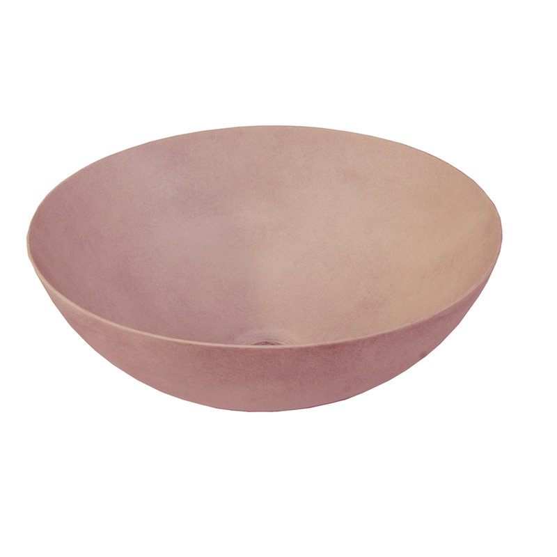 RITA & LOLA Home 400mm L x 400mm W Porcelain Circular Sink, Pink