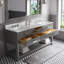 Parmer 72" Carrara White Marble Countertop Bath Vanity with Mirror-1427013232-1409227362