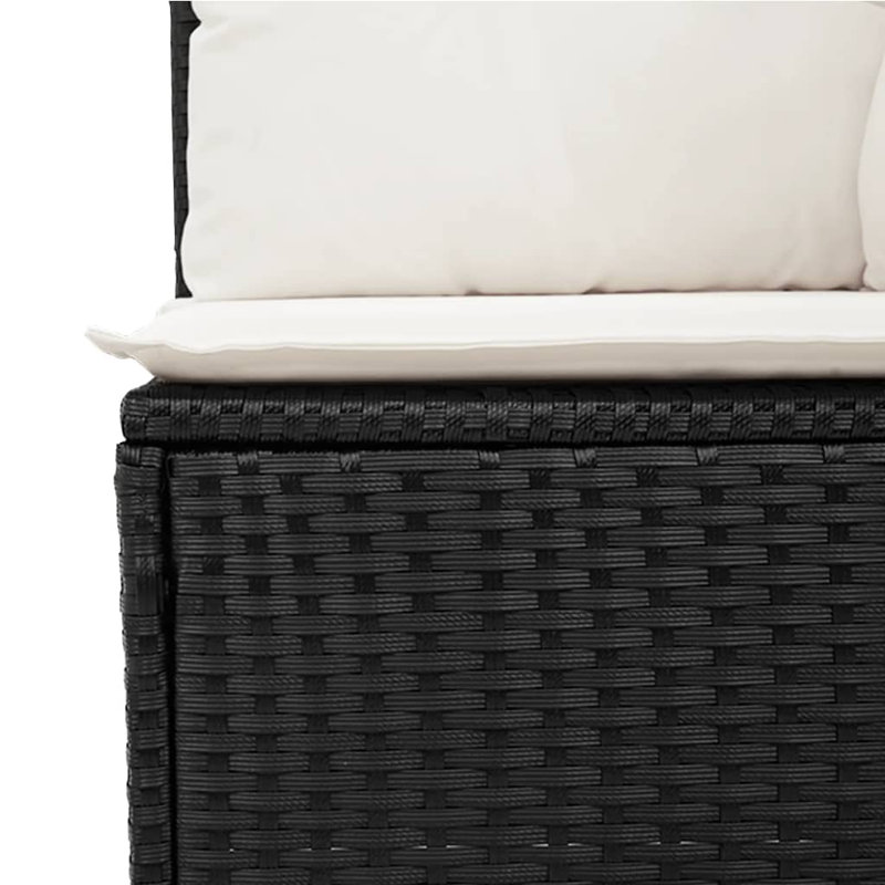 Ensemble de canapé de jardin Vidaxl noir et crème