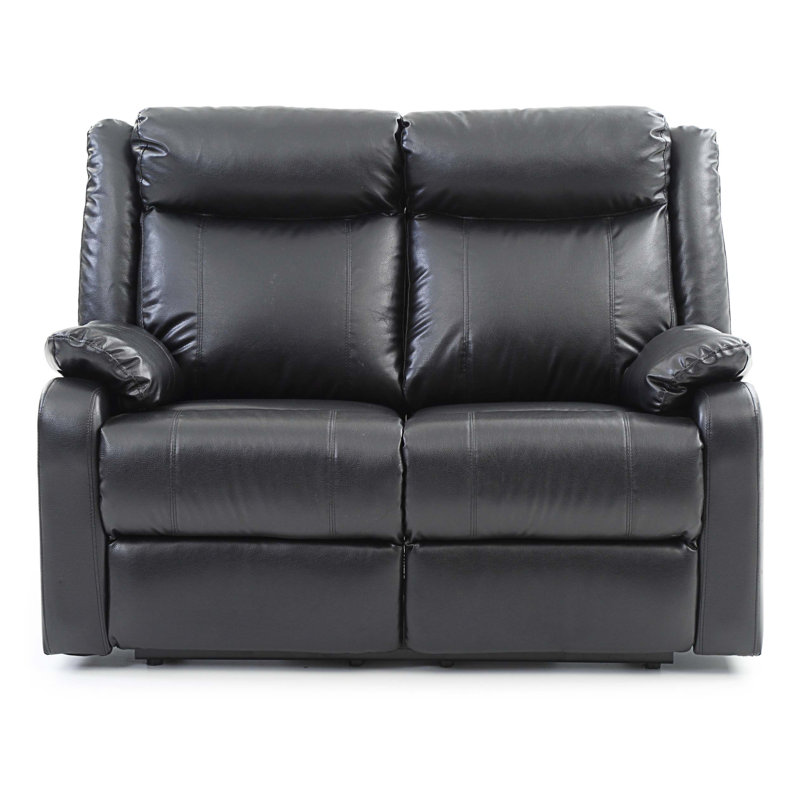 Fauteuil inclinable en cuir Djimon, Similicuir noir