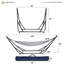 Hamac Tranquillo UniGen, support pour hamac intérieur / extérieur robuste avec support en acier Signature, pliable de qualité supérieure 600 lb, polyester doux à 2 couches durable, gris-118022407