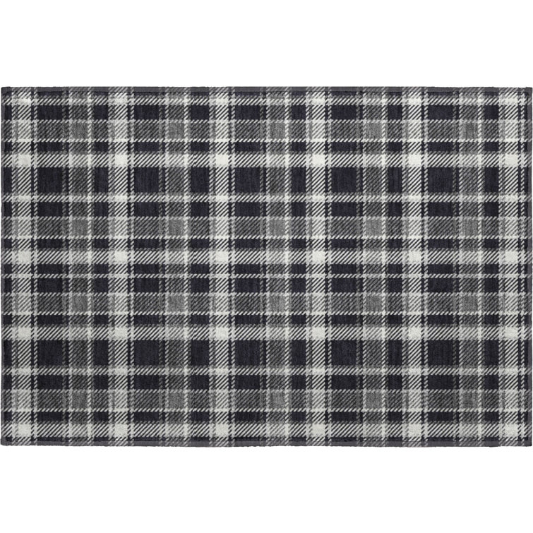 Premium Machine Washable Cerrito AMF563 Black Rug