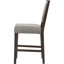 2 tabourets de salle à manger gris, style transitionnel, rembourrage confortable, ton de bois et tissu intégré 2 sièges de bar essentiels, siège rembourré doux, matériau de finition