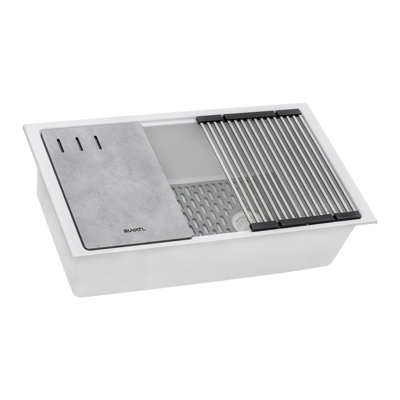 Ruvati 33" L x 19" W Undermount Kitchen Sink with Accessories