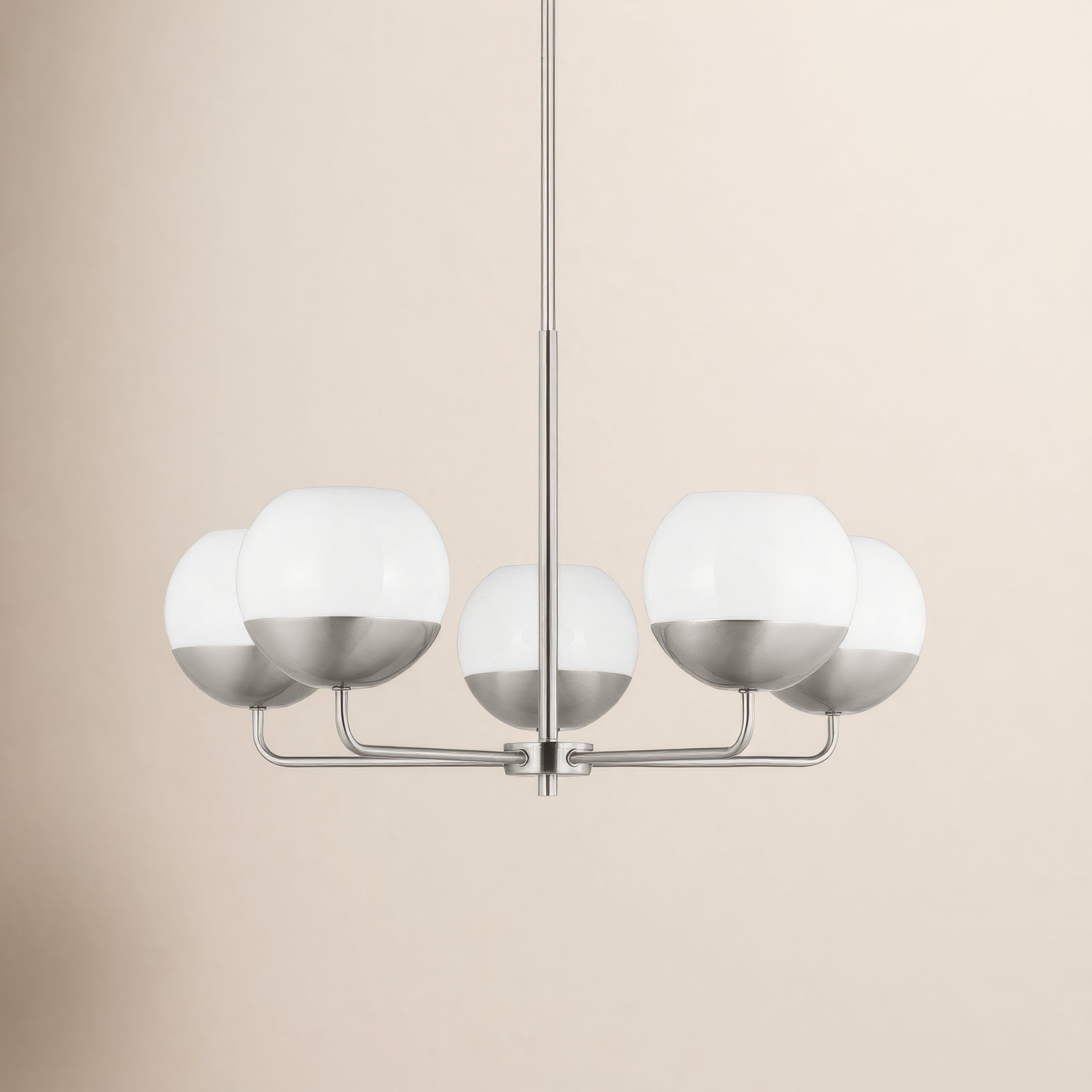 Avoca 5 - Light Dimmable Chandelier, Brushed Nickel
