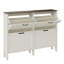 Armoire de rangement mince pour chaussures avec portes et tablettes réglables pour le vestibule-132201776-132724906
