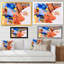 Abstrait abstrait orange et bleu II - art mural moderne sur toile-914361020-914361018