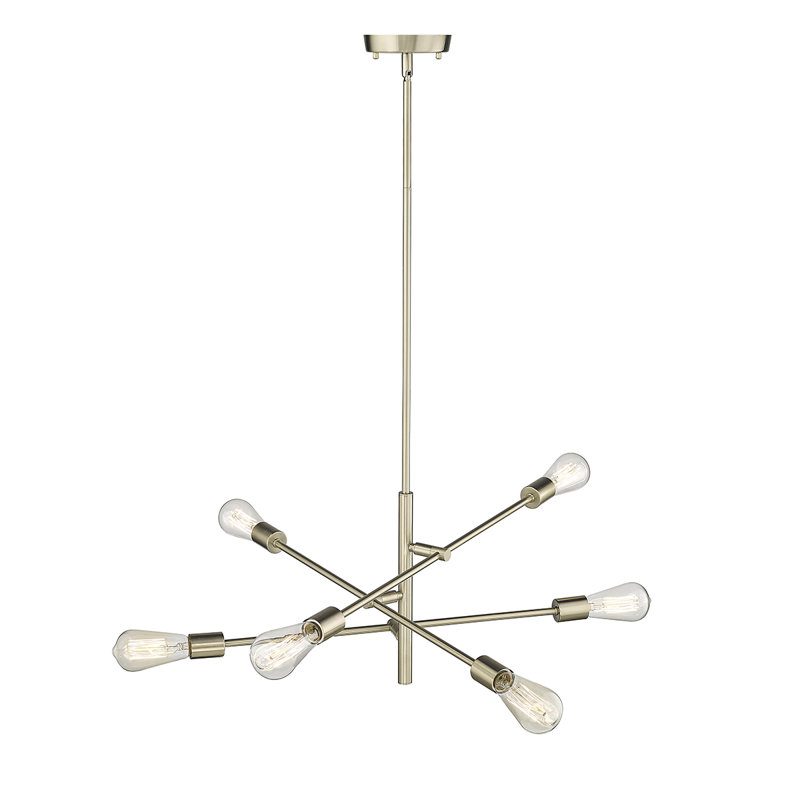 Iyonah 6 - Light 25.625" Wide Sputnik Modern Linear Pendant
