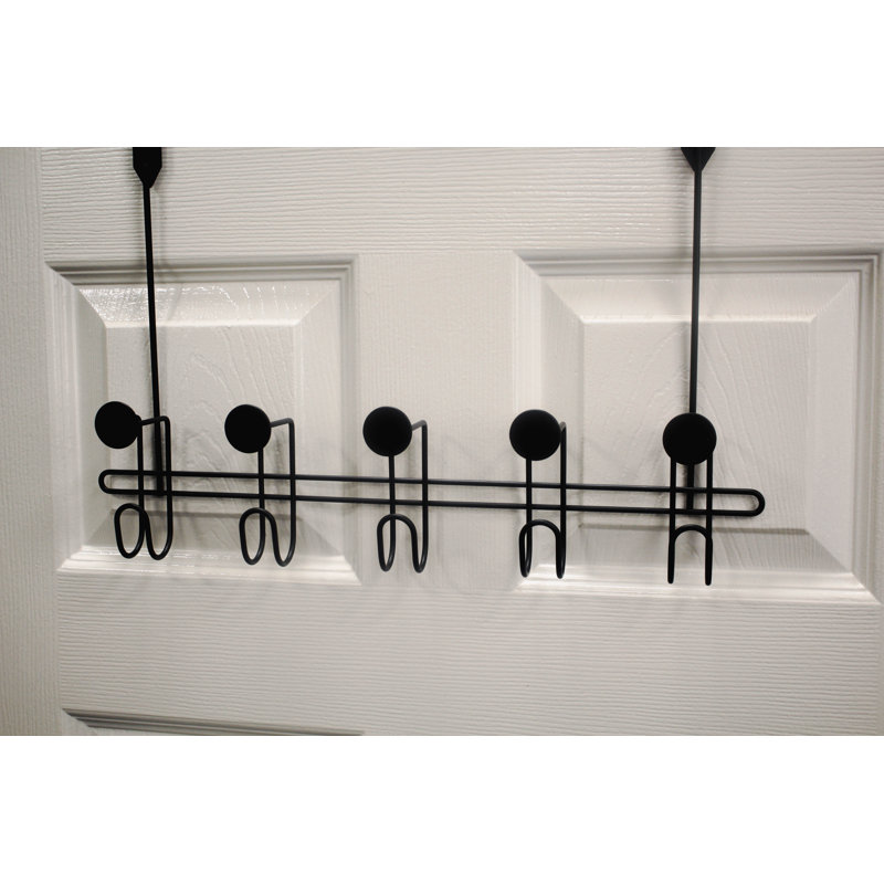Moretti Storage Hooks Over-the-Door Towel Hook, Matte Black