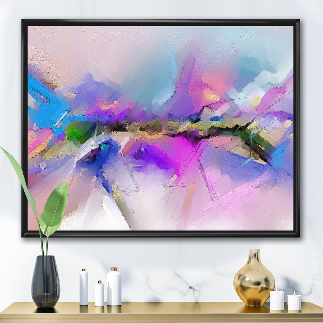 Black River on Purple and Blue Landscape - Painting Print on Canvas The Twillery Co.®