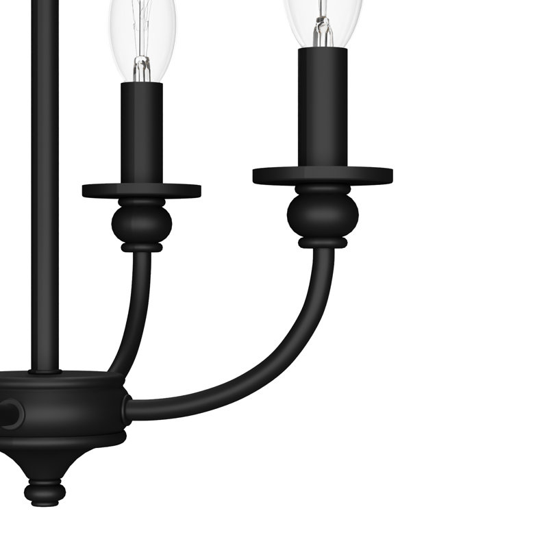 Southcrest 4 Light 13" Semi Flush Mount, Flat Matte Black