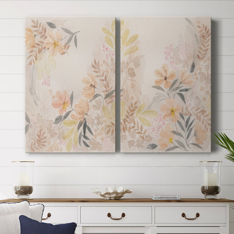 Toile tendue avec toile I-Premium Windswept Wildflowers - prête à être accrochée, H 60 po x l 80 po