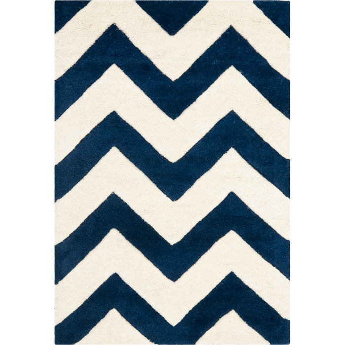 Chatham Hand Tufted Wool Chevron Rug, Rectangle 4' x 6'