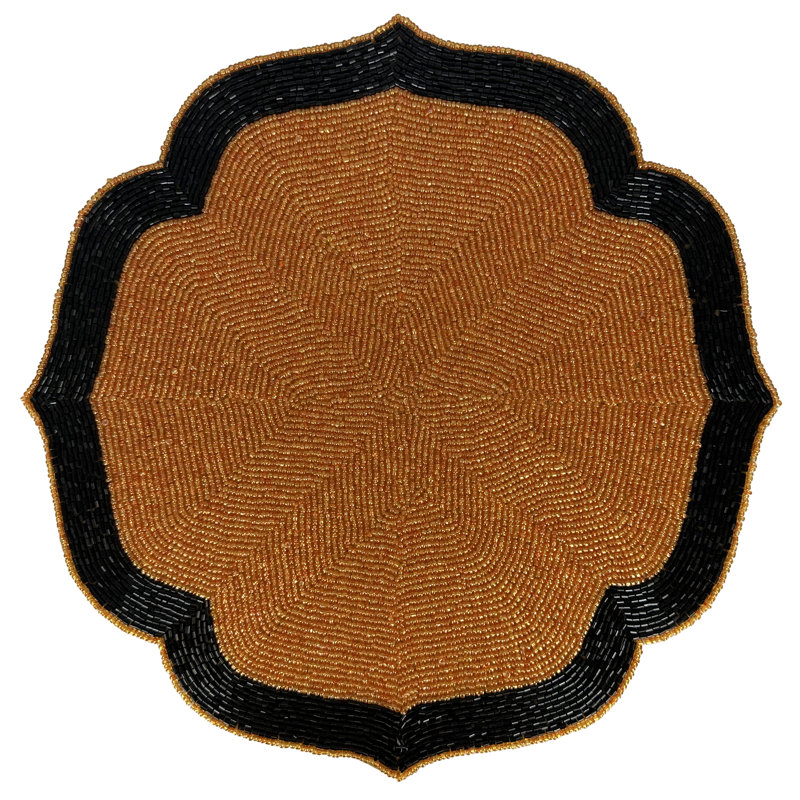 Ensemble de 6 napperons de table décoratifs de 14 pouces Dec Decens, Cuivre chaud / noir