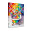 «Bath & Laundry Rainbow Bath», impression sur toile, couleurs vives, scène joyeuse