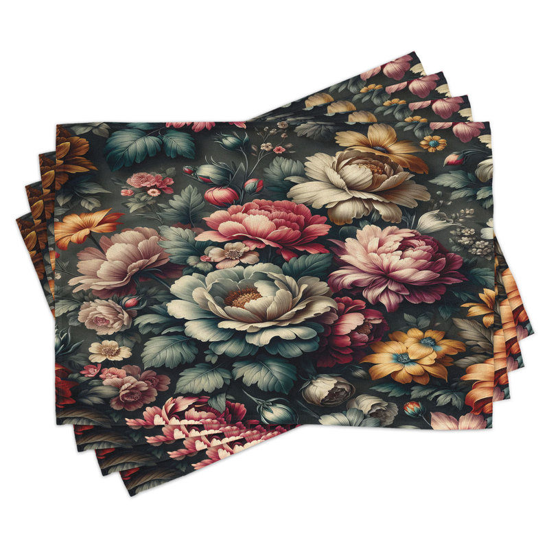 Ensemble de 4 napperons de jardin Ambesonne