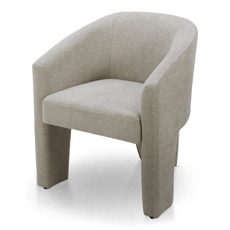 Chaise Danford en osier Capri, Gris