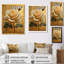Jaune jaune rétro - art mural rose-104687653-104687645