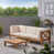 Structure teck / coussin beige