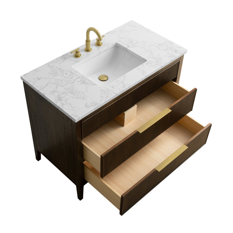 Emma 42" W Single Vanity, Chestnut Brown