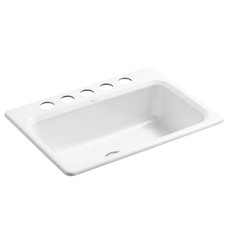 Bakersfield 31" L x 22" W Undermount Kitchen Sink, White