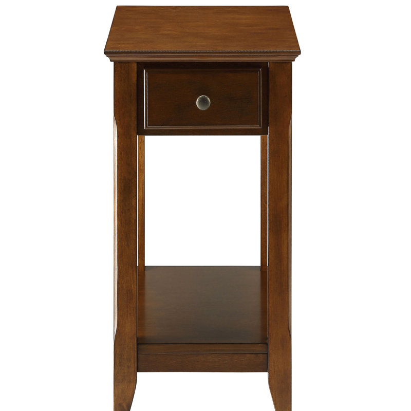 Table d'appoint en bois massif noyer - rangement spacieux pour la vie organisée qui se marie bien avec les intérieurs, Noyer