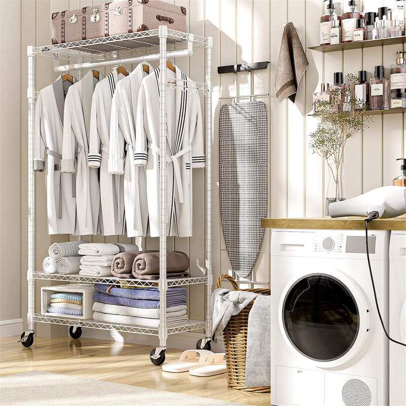75cm Rolling Clothing Rack, Black