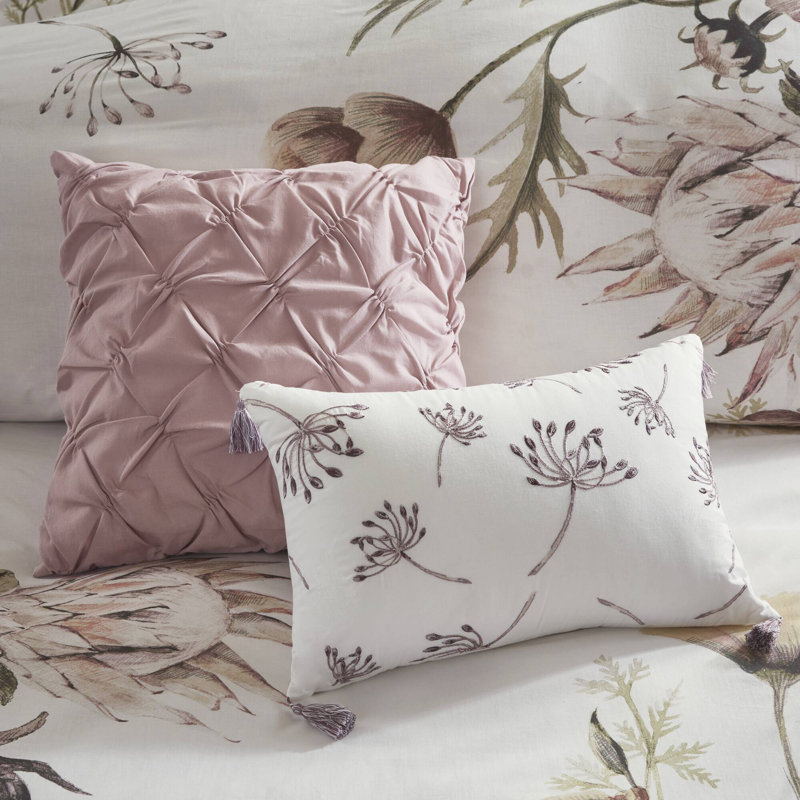 Cassandra Blush Cotton Print 8-Piece Queen Comforter Set, Blush, Queen Comforter + 7 Additional Pieces