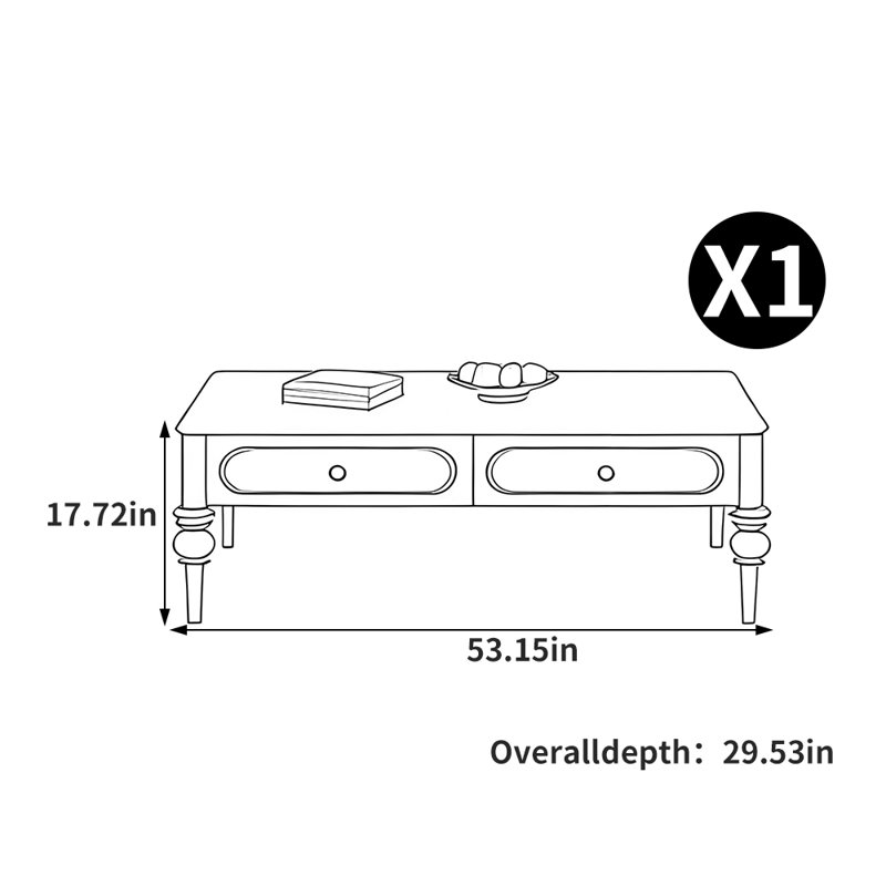 French style retro coffee table