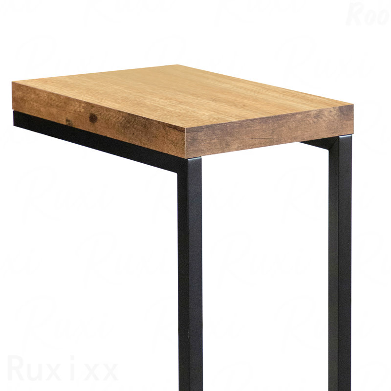 Table à collation Nutmeg avec cadre noir, Brun