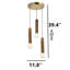 Luminaire suspendu en bois 3 lumières