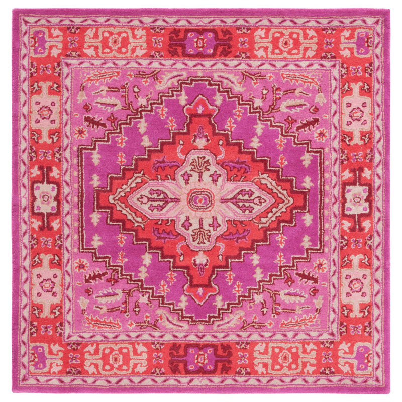 Blokzijl Hand Tufted Wool Oriental Rug, Square 5'