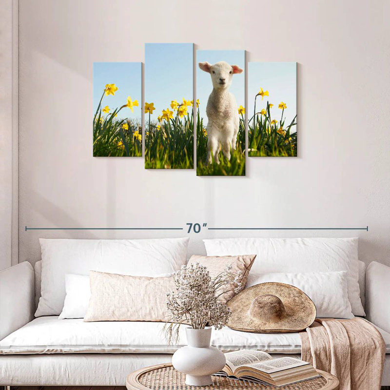 Brampt Springtime Lamb, 27" H x 43" W
