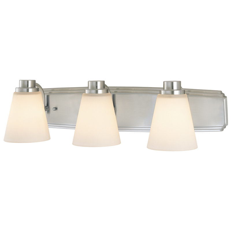 Beddingfield 3 - Light Vanity Light, Satin Nickel