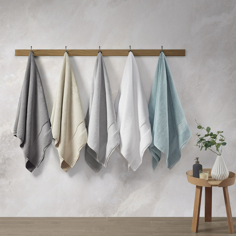1000Gsm 100% Cotton 6 Piece Towel Set, White
