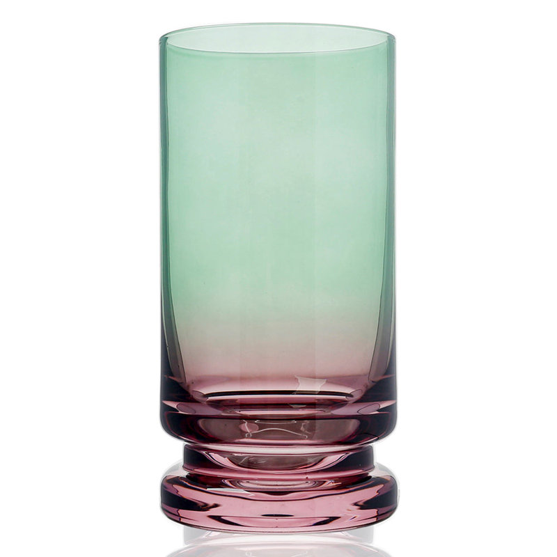 Highball Glass Set, Vert/mauve